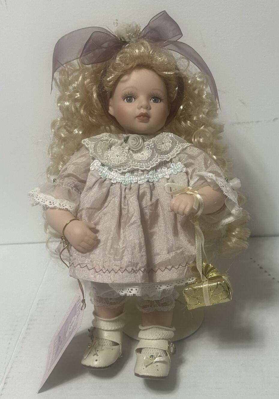 Vintage Collection Porcelain Doll Limited whiteLace Dress